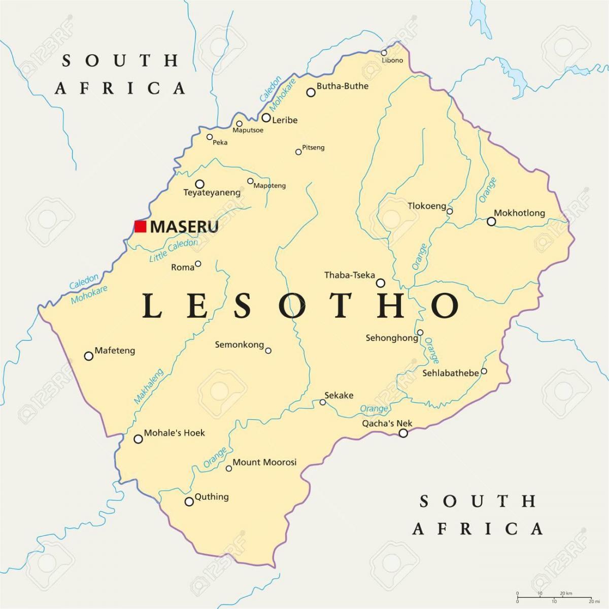 maseru Lesotho haritası 